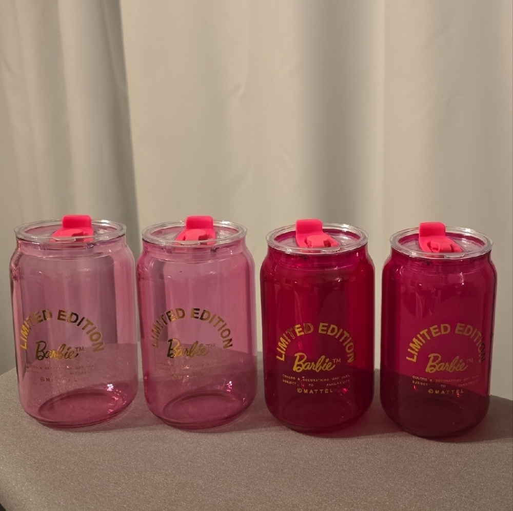 Barbie Pink and Gold Drinking Glasses Set - Picture 2 of 5